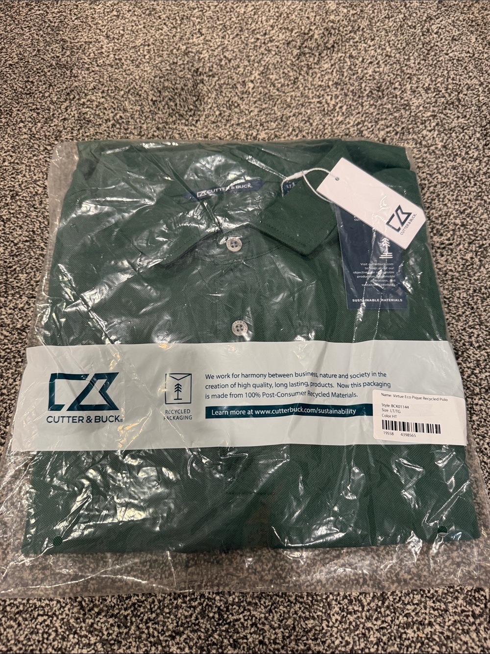 Cutter & Buck Dark Green Men's Polo Shirt